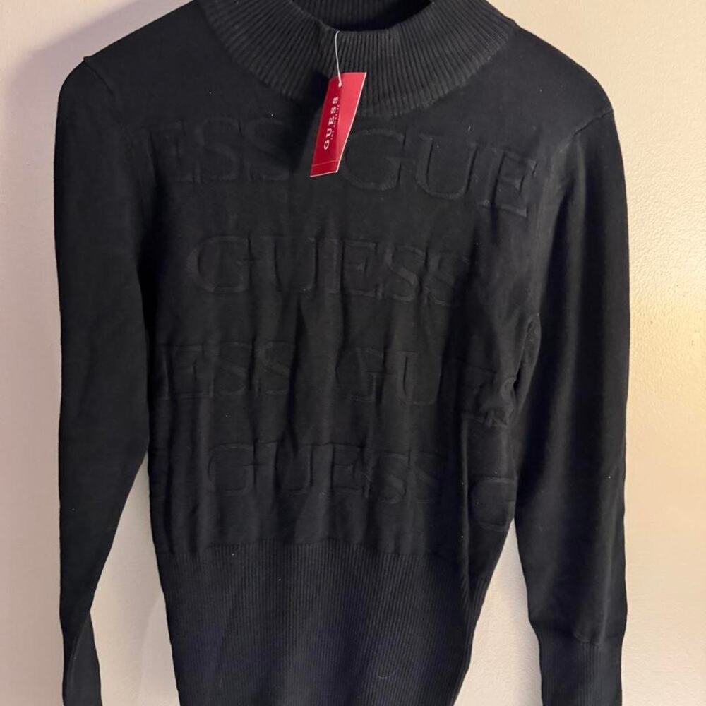 Guess black mock neck sweater